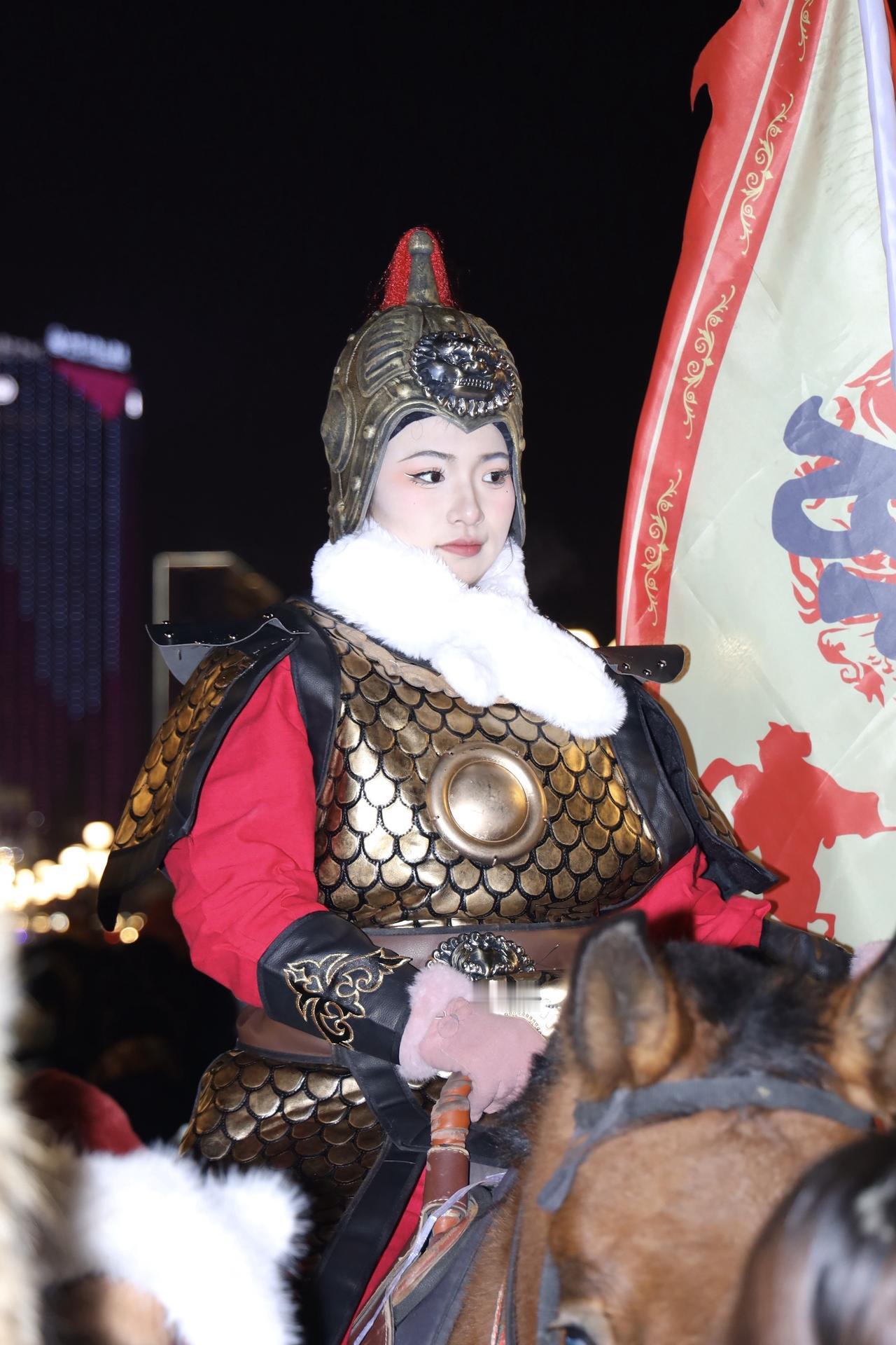 穆桂英右副将出马吉林文旅 古装秀 吉林巡游 摄影 东北旅行 @张大翠（穆桂英养成