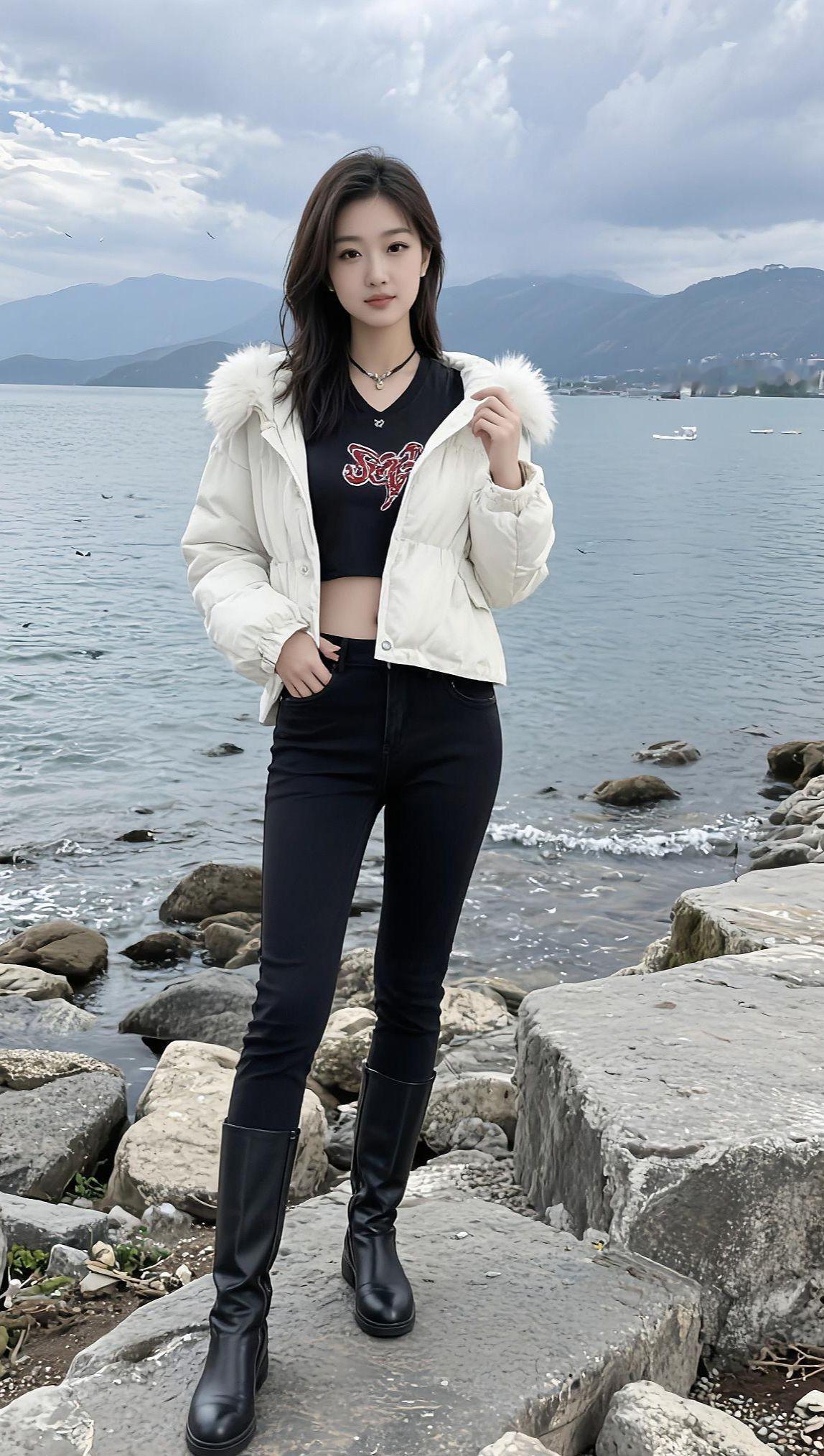 AI海滨清新照 抖音ai创作