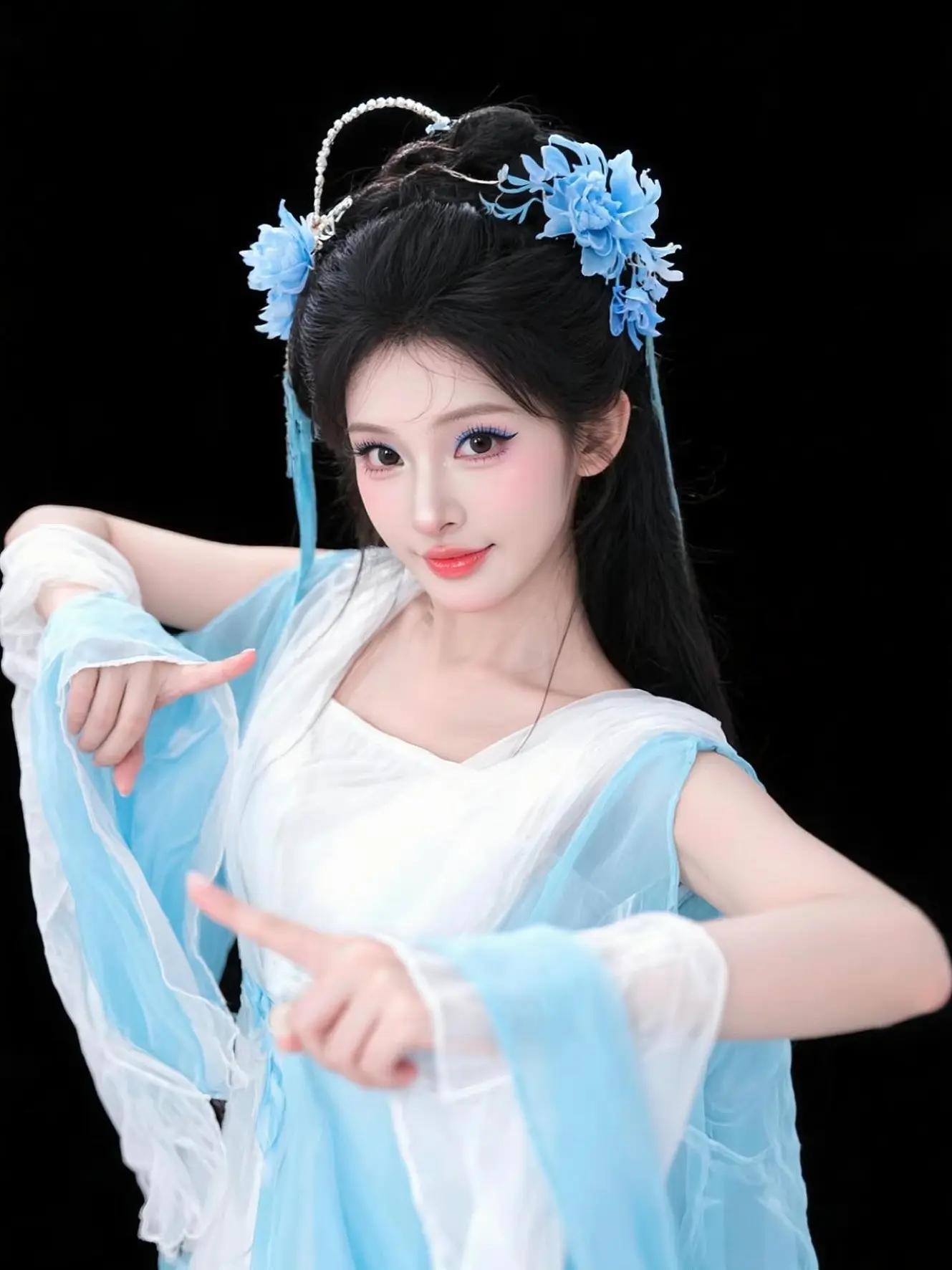是……是蓝儿！（今天是欢天喜地七仙女的蓝儿）