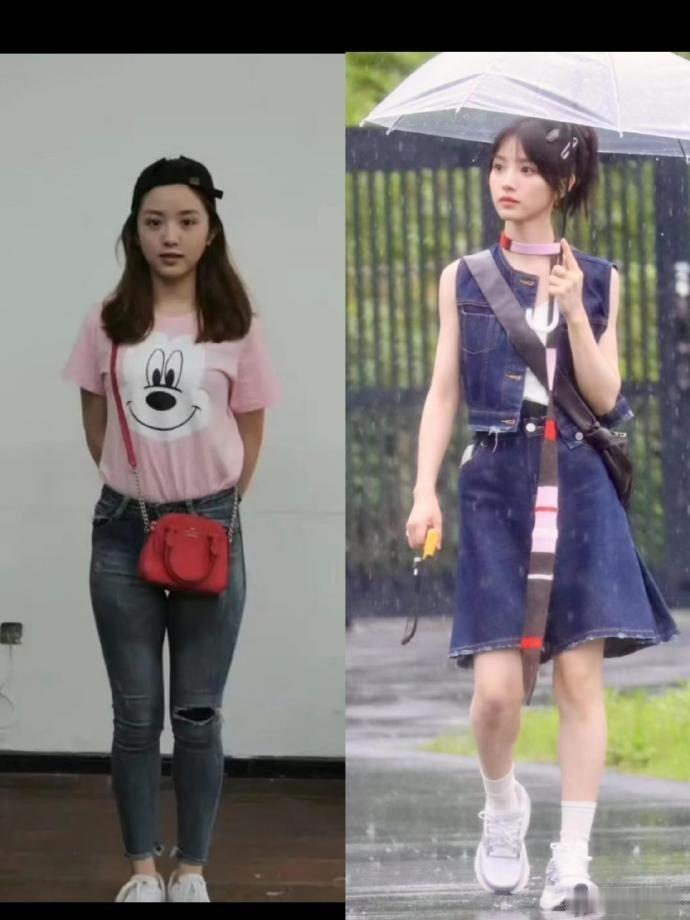 别的不说。。当明星这个身材变化就得吃多少苦 