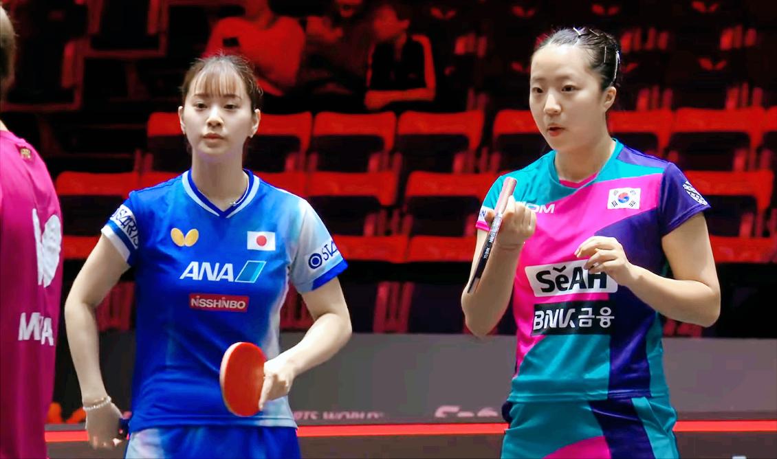 笑死了！申裕斌/长崎美柚打女双，网友都在讨论谁更漂亮？
只有我关心她们怎么沟通？