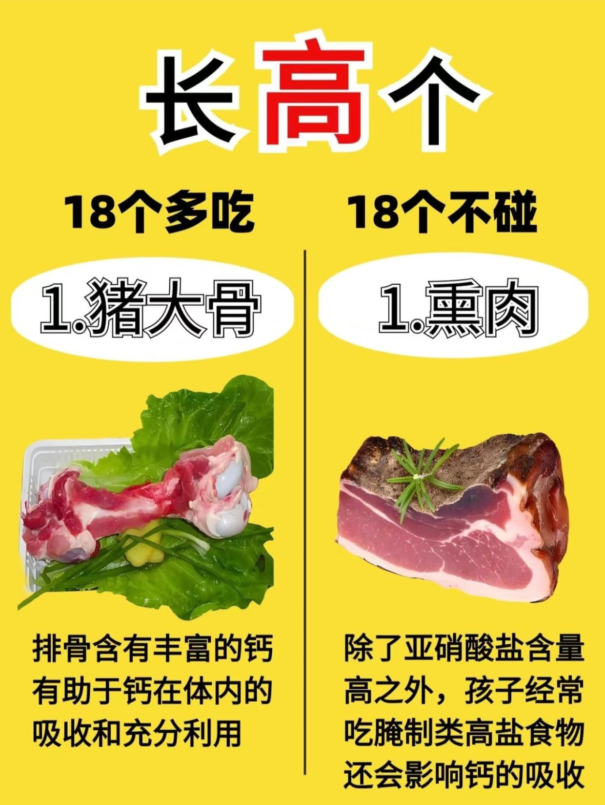 孩子长高个要多吃什么，不吃什么。孩子长高的18个要多吃，18个不要碰