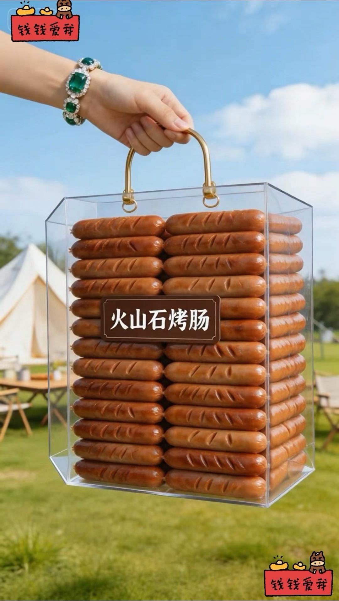 外焦里嫩爆汁烤肠，肉香浓郁不腻口，一口解馋超满足，追剧野餐必备！