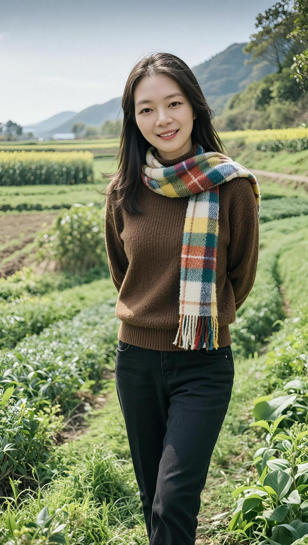 AI田园生活照 日常vlog 甜系女孩 农村生活 户外