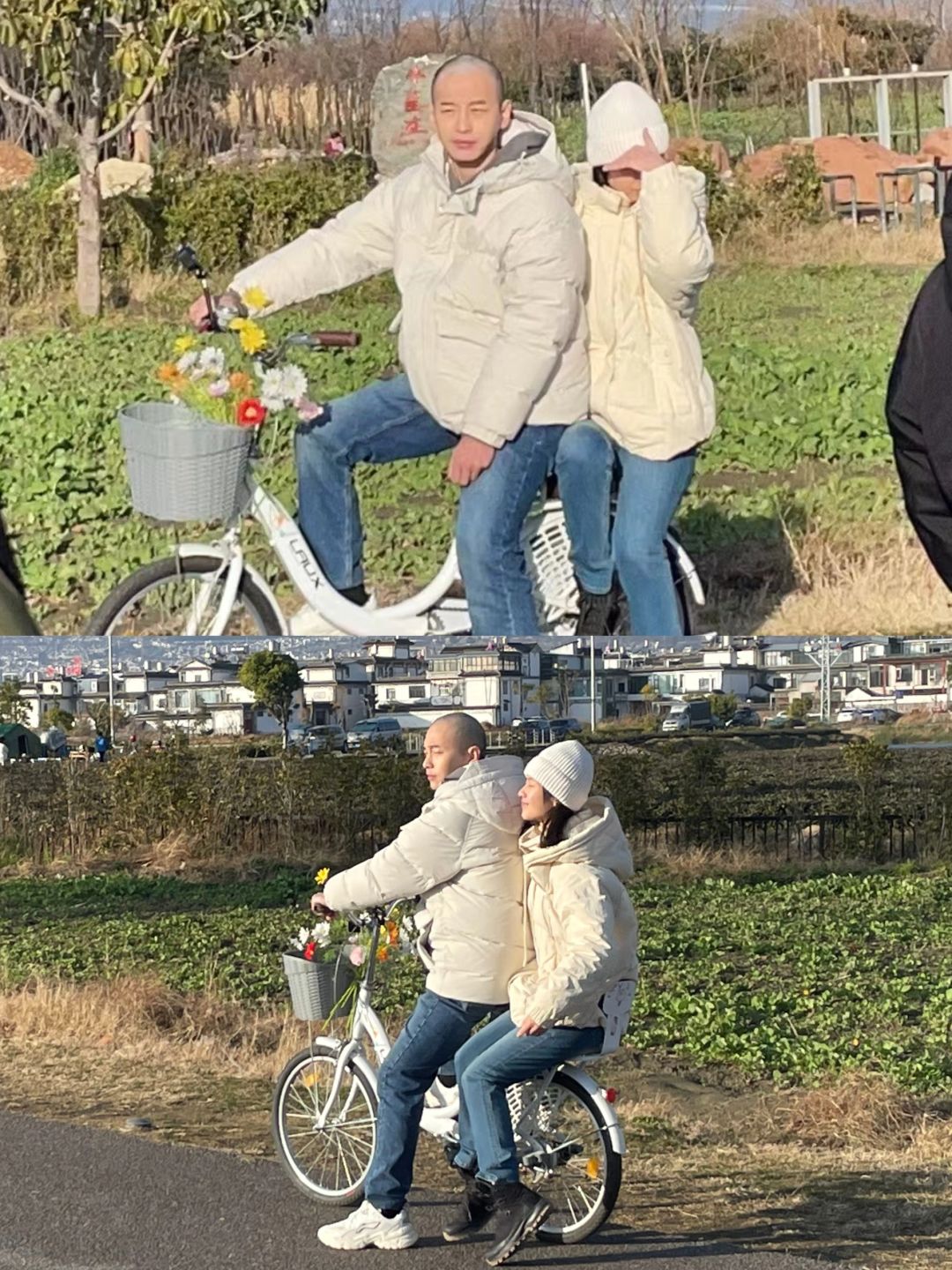 彭昱畅李庚希这是回村过年了？
