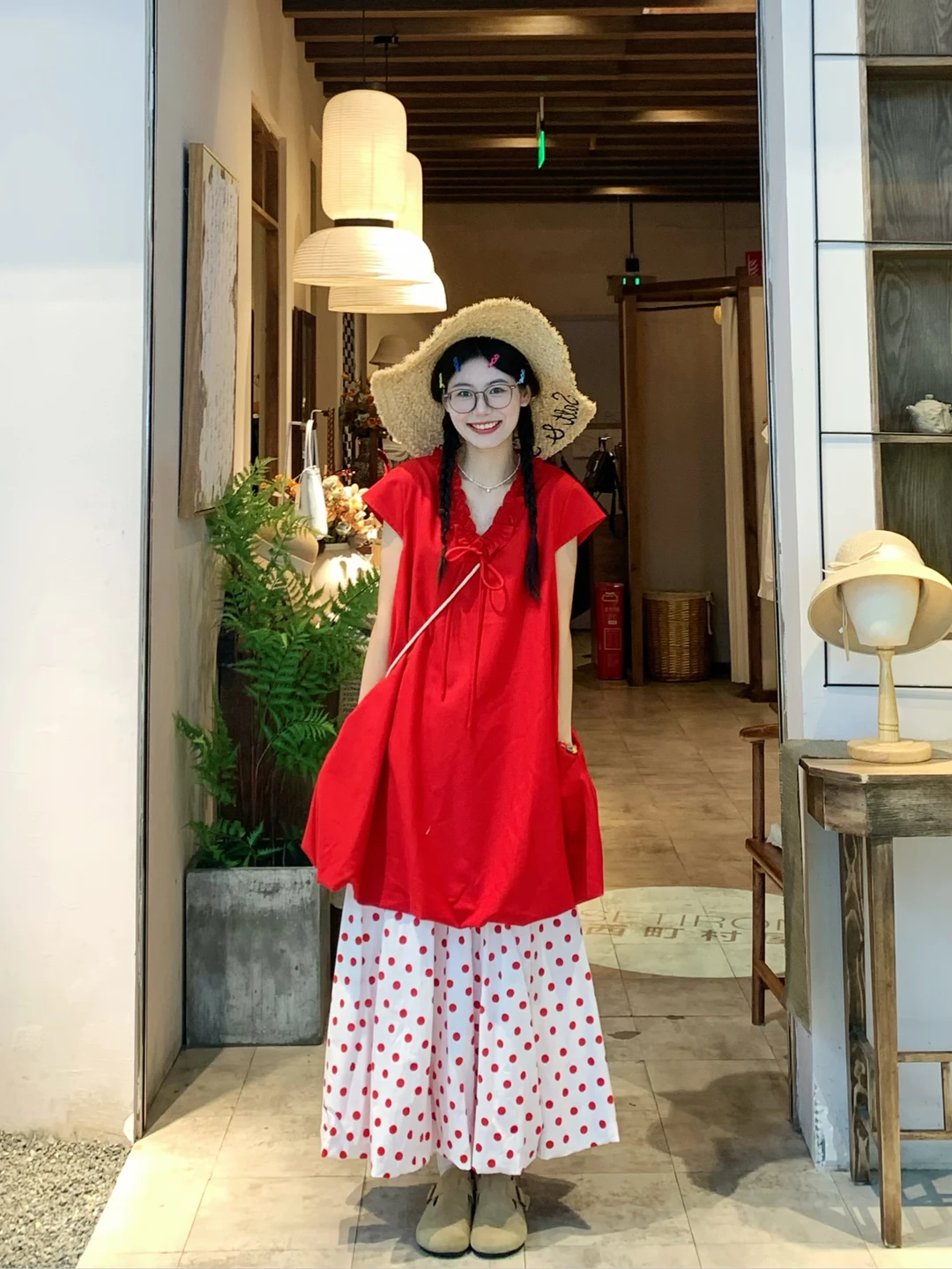 红色系穿搭| 🍎这一套好显白！