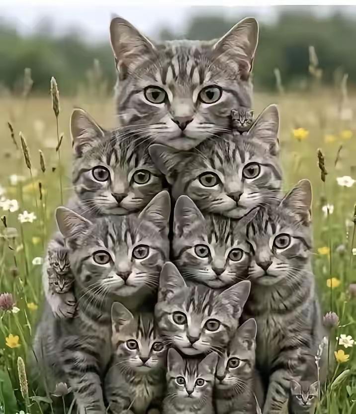 萌宠大集合！超可爱的猫咪们，快来围观！🐱🐱🐱