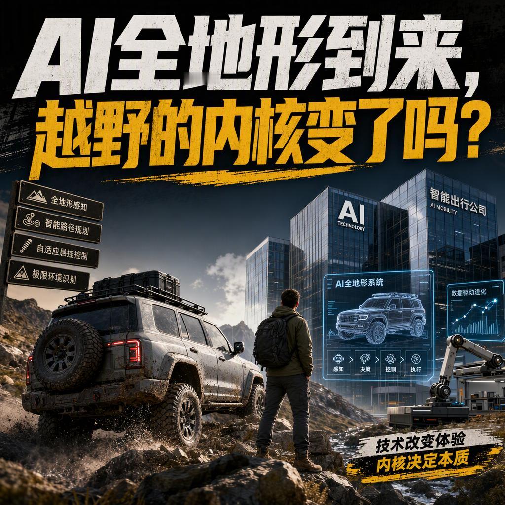 很多人觉得，越野只属于老司机，可10月25日上市的猛士X700说明，AI全地形正