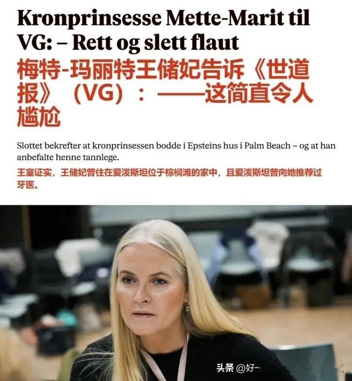 王妃也去了爱泼斯坦的小岛？
挪威王妃玛丽特曾多次去了爱泼斯坦小岛，
文件中王妃的