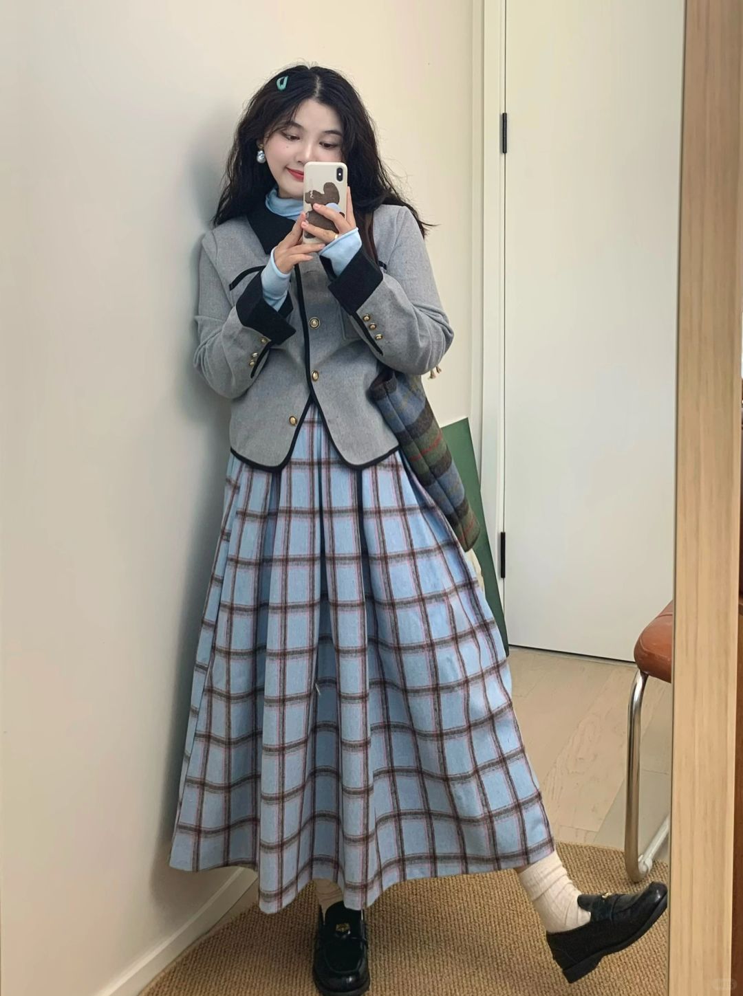 🥣｜这身灰蓝泰好看了吧！又乖又甜