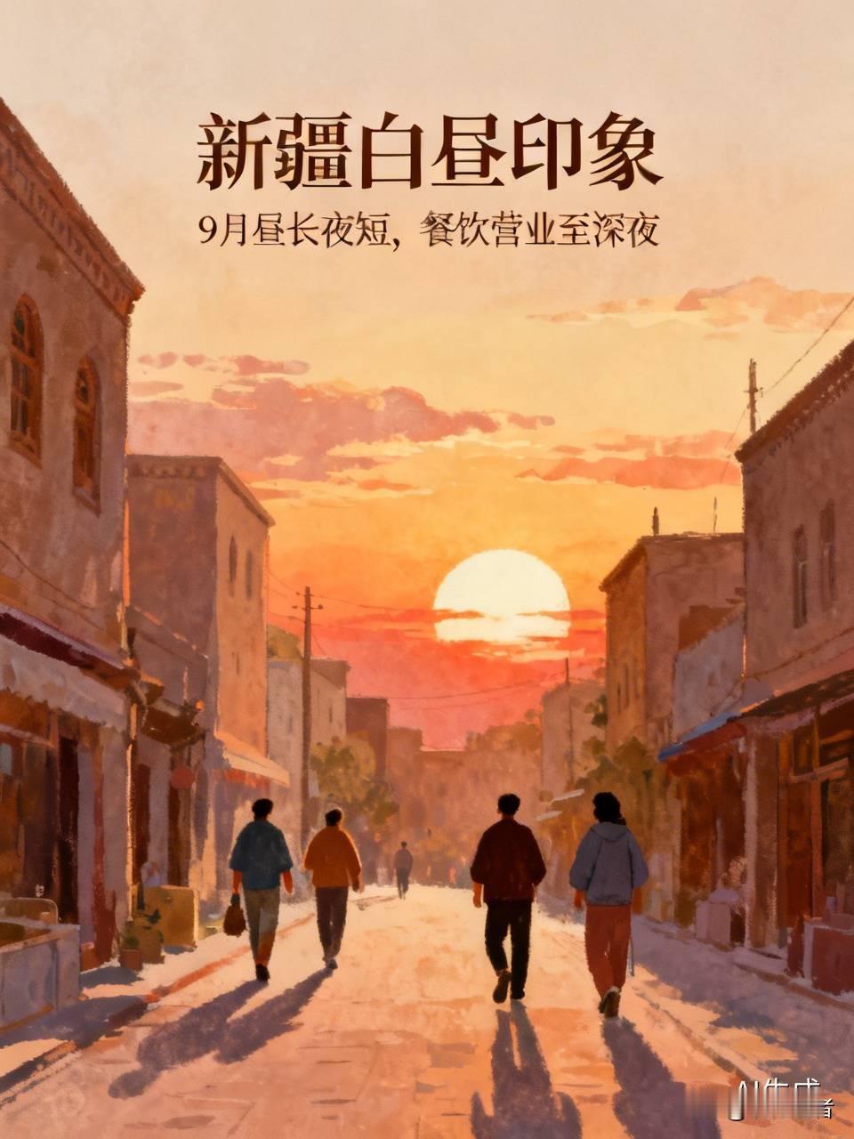 到新疆第一天最直观的冲击就是白天超长，晚上8点抬头天还亮呢！不过现在是9月份，早