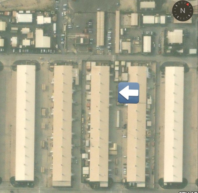 🔻伊朗袭击对科威特阿里夫詹美军基地造成的新破坏：🔻一处停车场在北纬 28°5