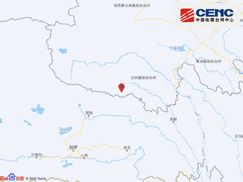青海玉树州杂多县发生3.4级地震，震源深度10千米