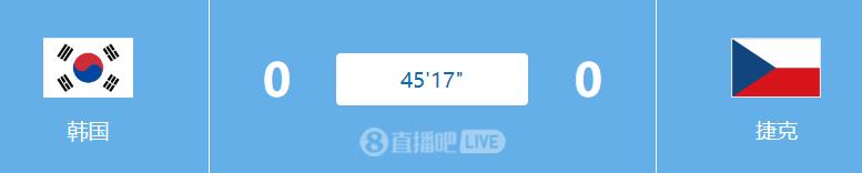 世界杯第二场，韩国VS捷克
上半场韩国略占上风，孙哥在大联盟养的不错，能看出来孙