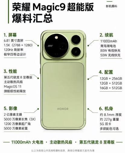 我最近留意到荣耀Magic9超能版这款产品，主打的就是性能好、续航长。它最突出的
