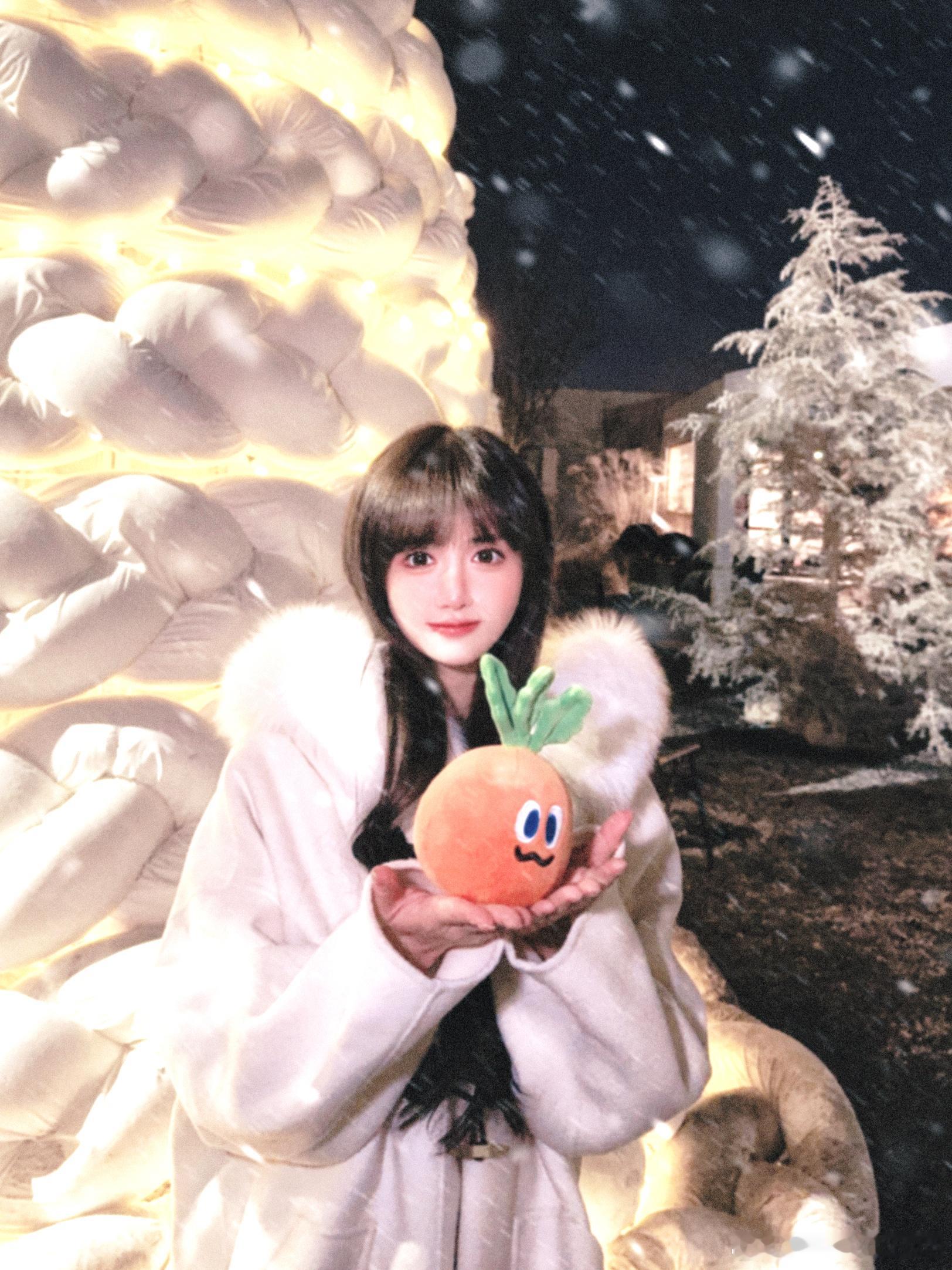 嘿嘿 🎄- ̗̀ ꪔ̤̥ꪔ̤̮ꪔ̤̫ ̖́-🎄收到了可爱的卜卜🥕 吃了🍓