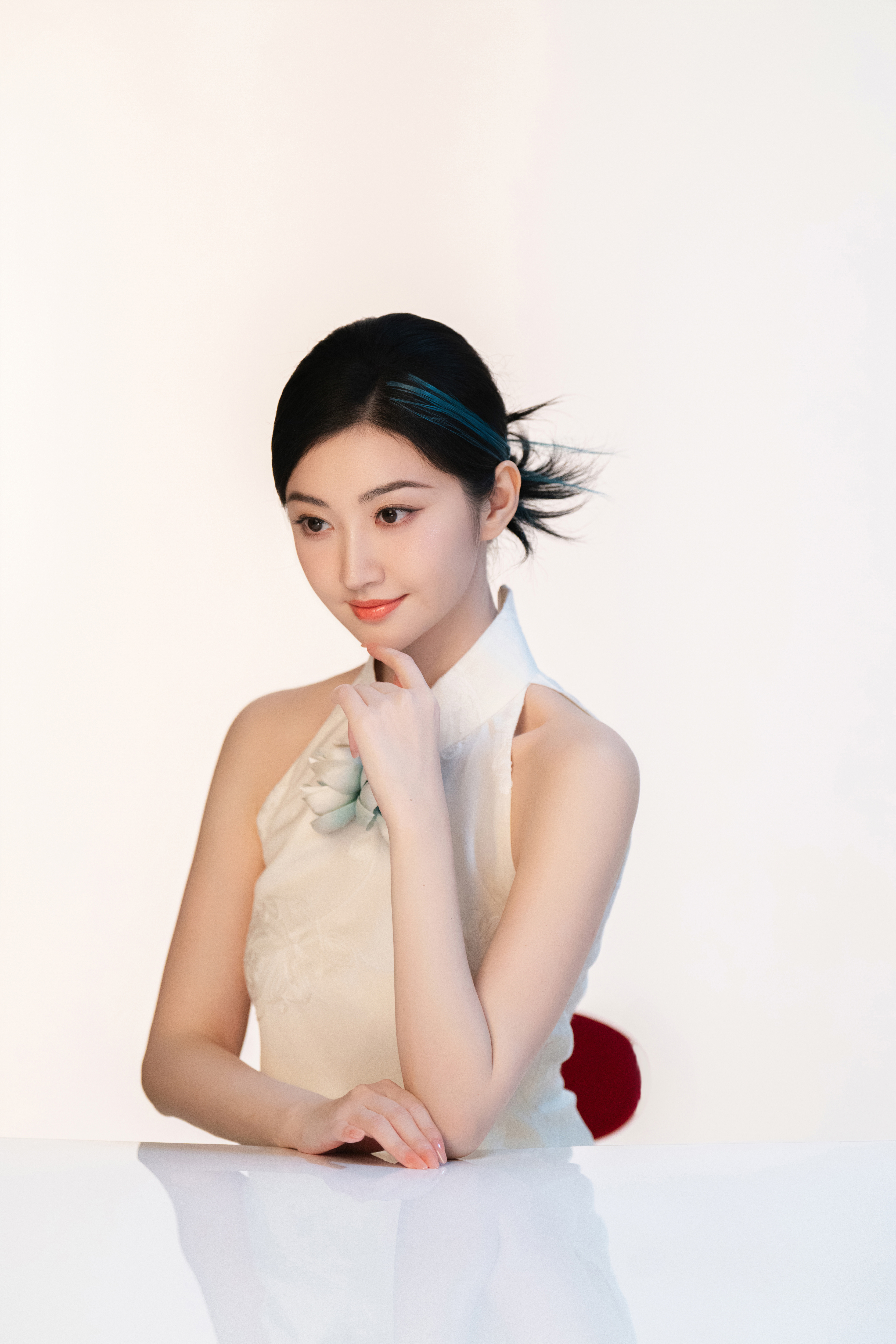 景甜（96）典雅的东方美人景甜贴黑胶带的原因 ​​​
