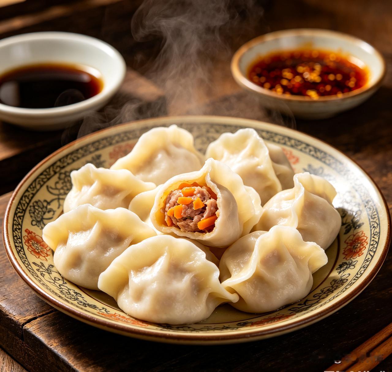 1.肉馅：五花肉剁泥，加姜末、生抽、蚝油、盐、少许花椒水搅匀，分次打水搅至粘稠，