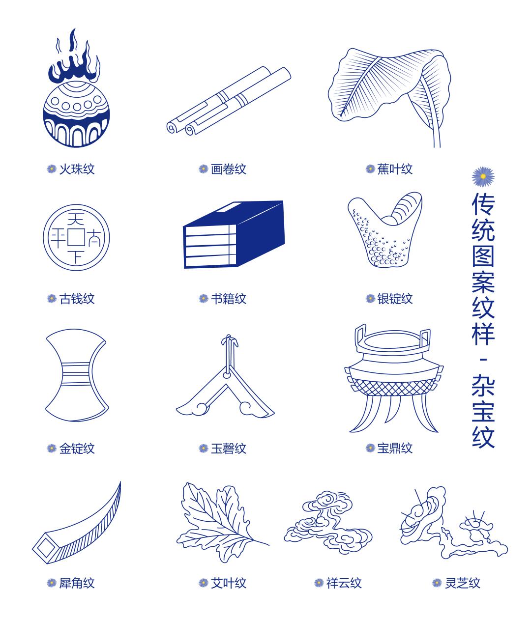 传统图案纹样-杂宝纹