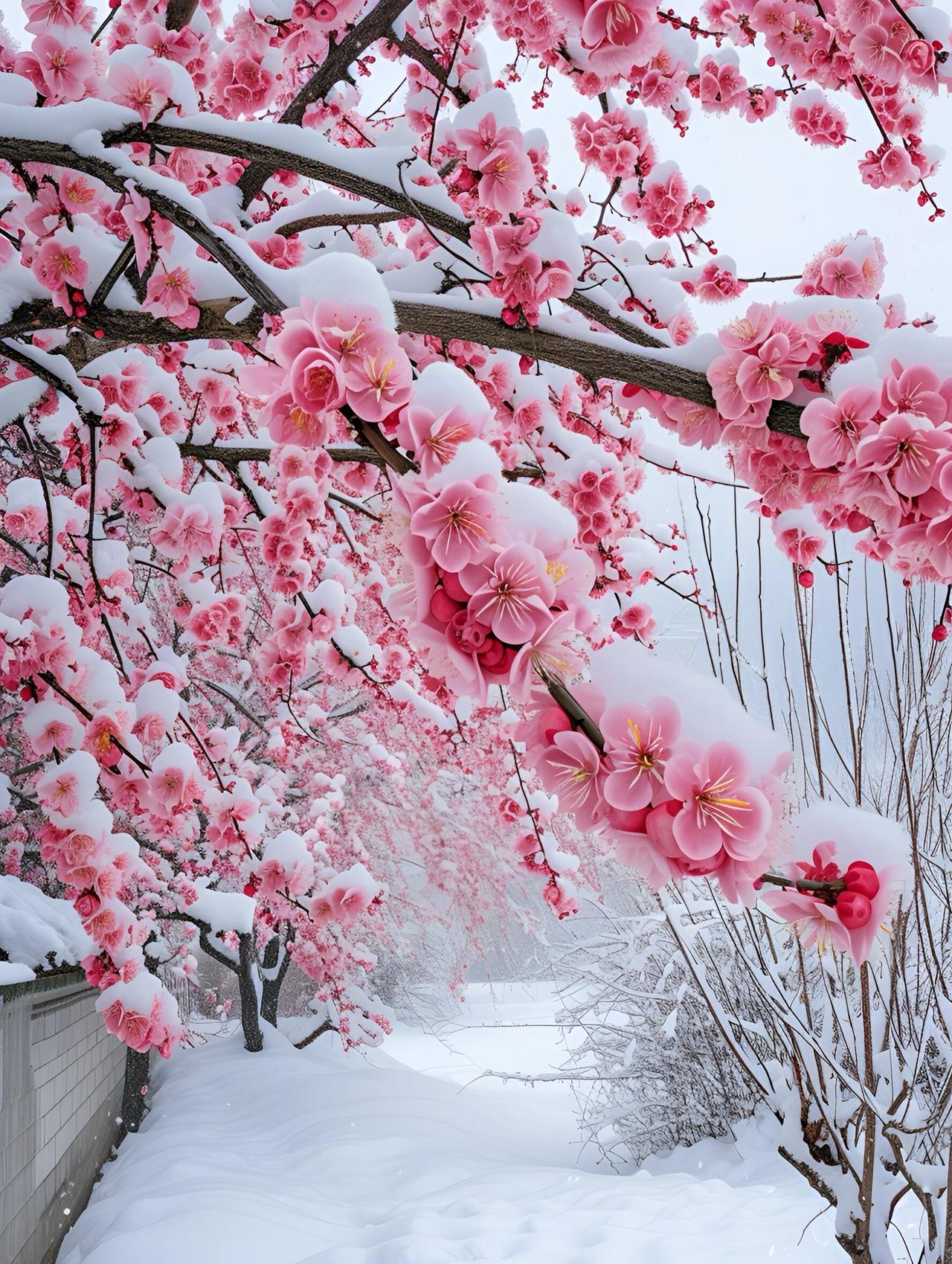 秋风桂子香

2. 冬雪梅枝俏