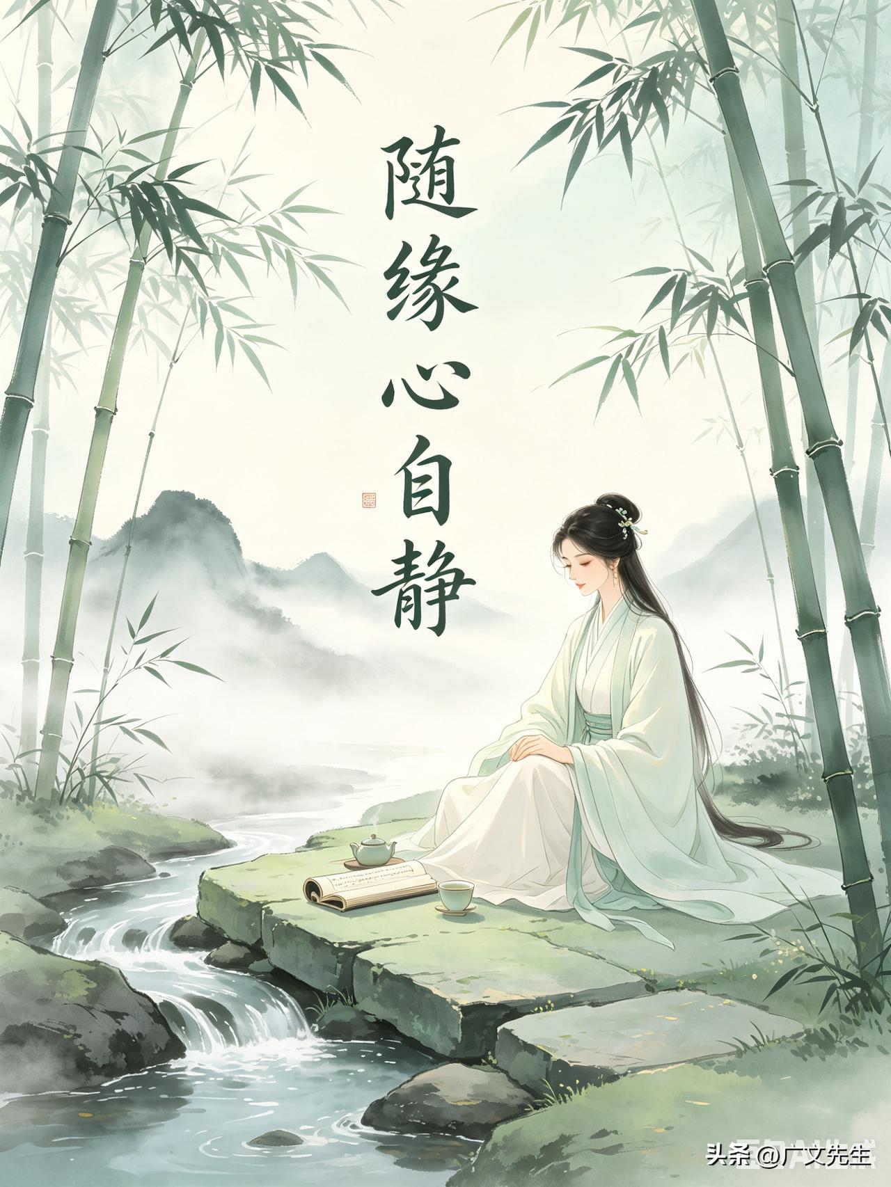 看淡得失成败，放下心中执念，凡事随缘看淡，心态平和百病难侵。人生感悟化作养生上联