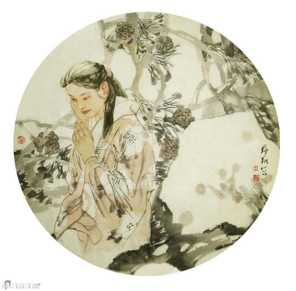 上联：临水观容只言素
下联：[比心]

网络图片/诚谢侵删