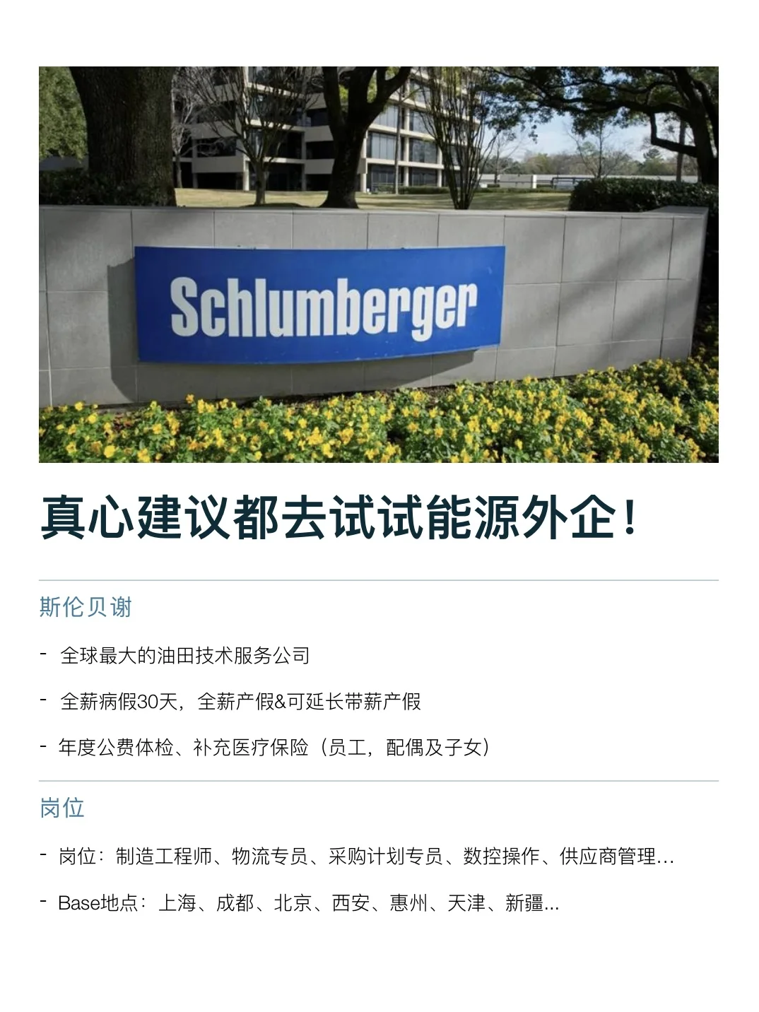 真心建议大家都去试试能源外企