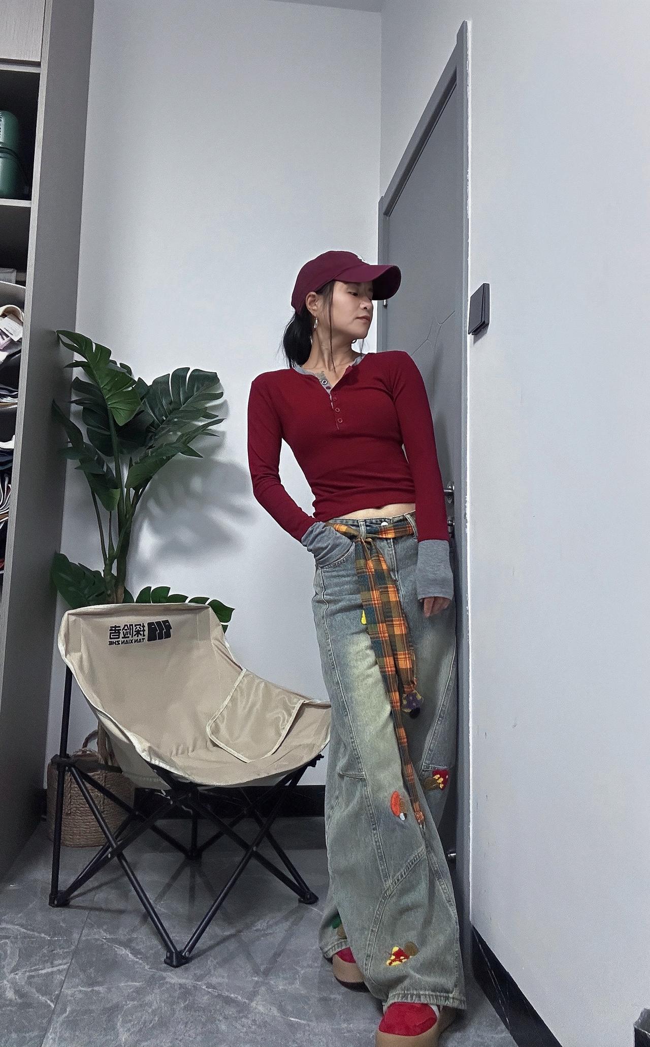 假两件红上衣，柔软实惠，打底外穿都百搭，闭眼入！穿搭 显瘦穿搭 时尚穿搭