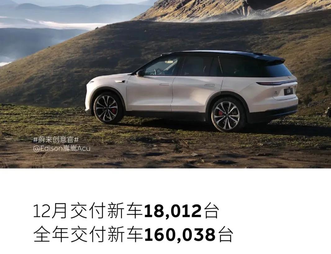 AITO问界12月交付新车24468辆！蔚来12月交付新车18,012台！
问界