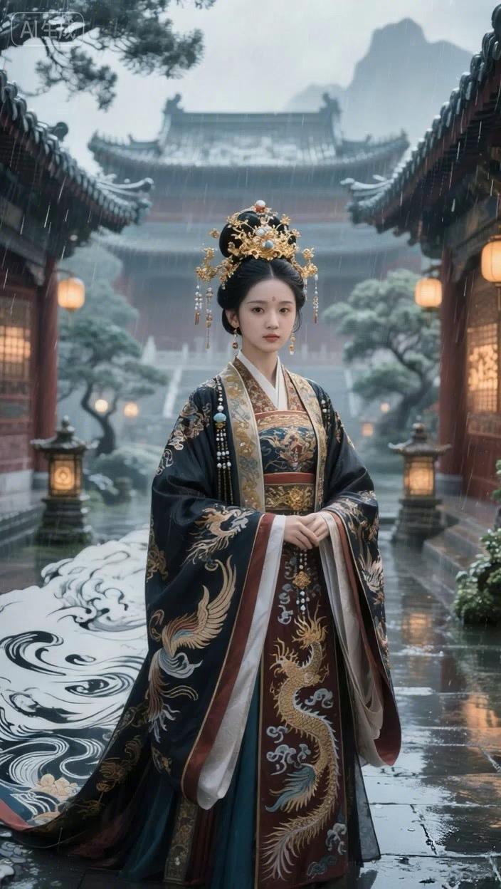 七绝●烟雨朦胧/古韵   

清明节气雨朦胧，
夜幕来临降院中。
幸福时光成往事