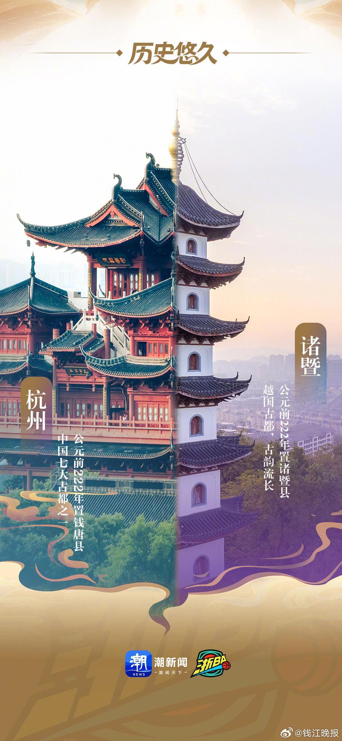 【#今晚不光是片儿川大战次坞打面# 】今晚，浙BA城市争霸赛揭幕战，杭州对阵诸暨