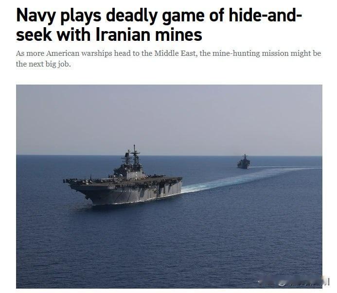 据Politico报道，美国海军已经在霍尔木兹海峡动手扫雷了。

伊朗布了多种水