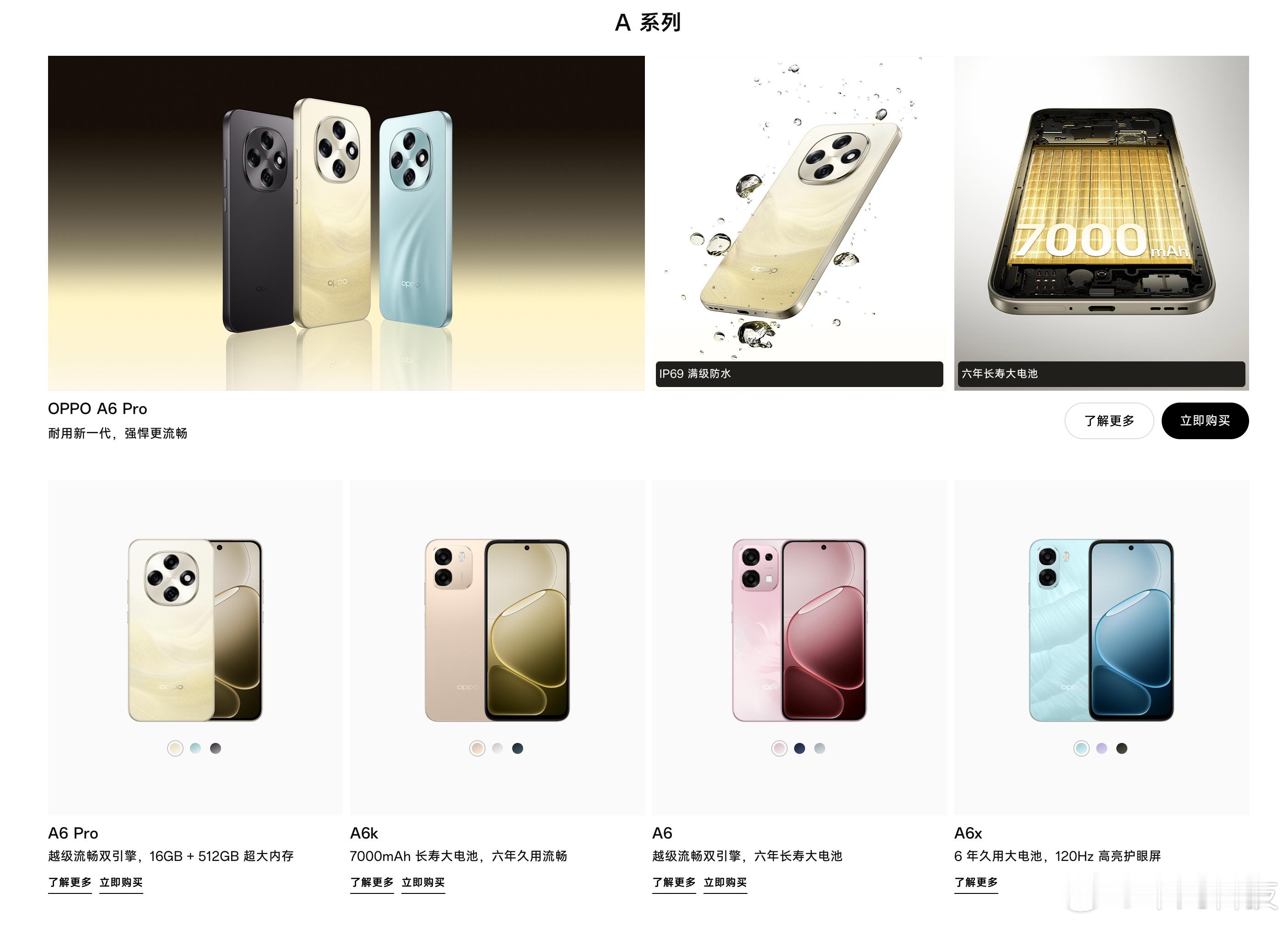 不是？OPPO这是跟A6系列系列杠上了吗？这大半年发了十多款A6系列新品：A6 