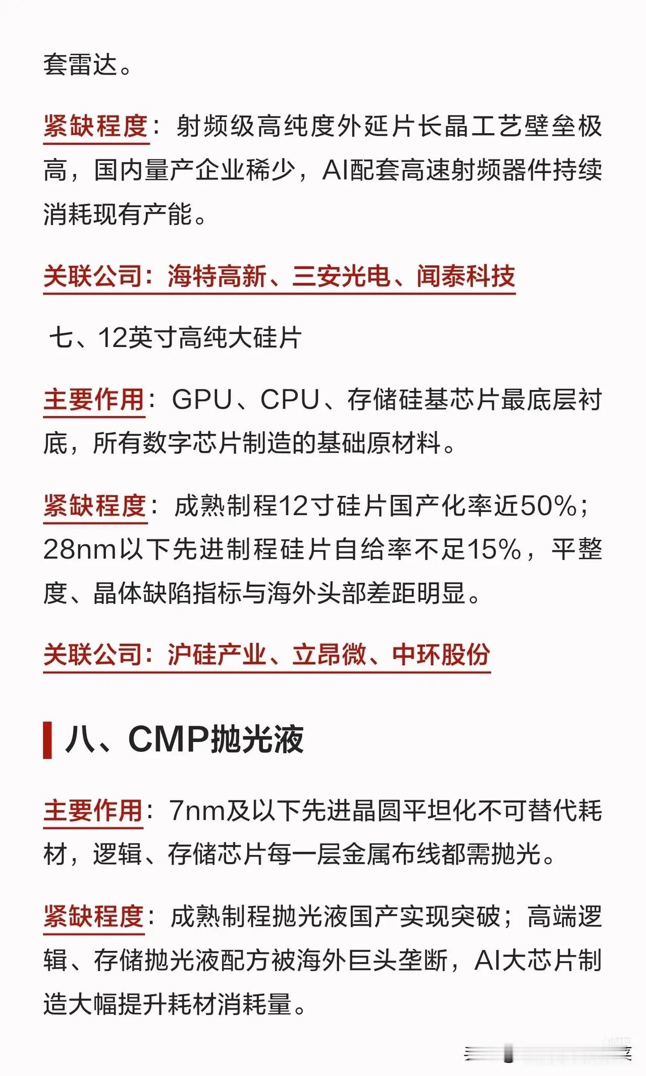 不止光刻机，十二类半导体核心材料才是真正卡脖子关键市场目光大多聚焦光刻机设备，却