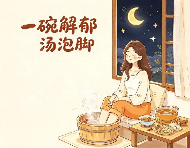 一碗解郁汤泡脚，疏肝气助眠胜过安眠药