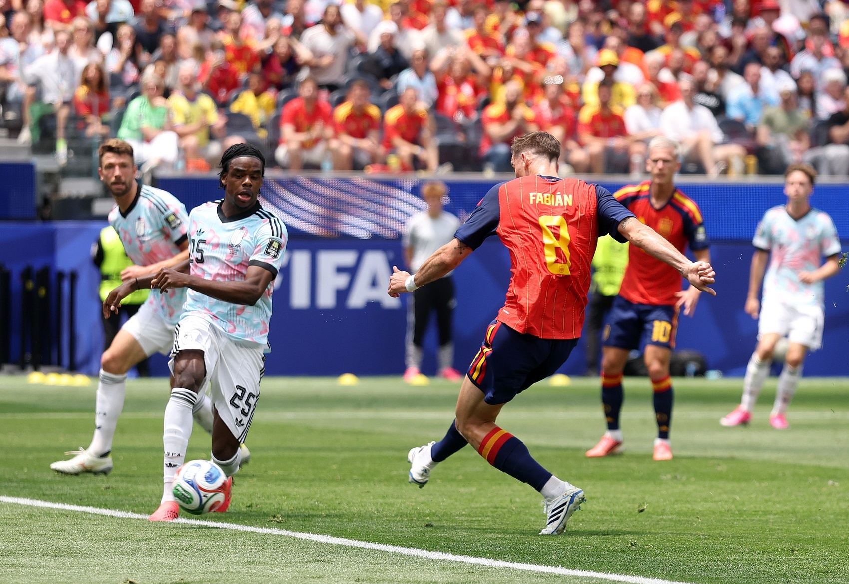 美加墨世界杯西班牙2-1绝杀比利时法国2-0摩洛哥 世界杯半决赛对阵出炉！🇪?