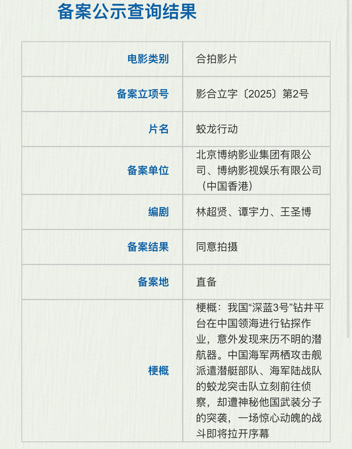 蛟龙行动新备案 电影《蛟龙行动》新备案🈶 加了内容，故事线也更清晰了。新梗概：