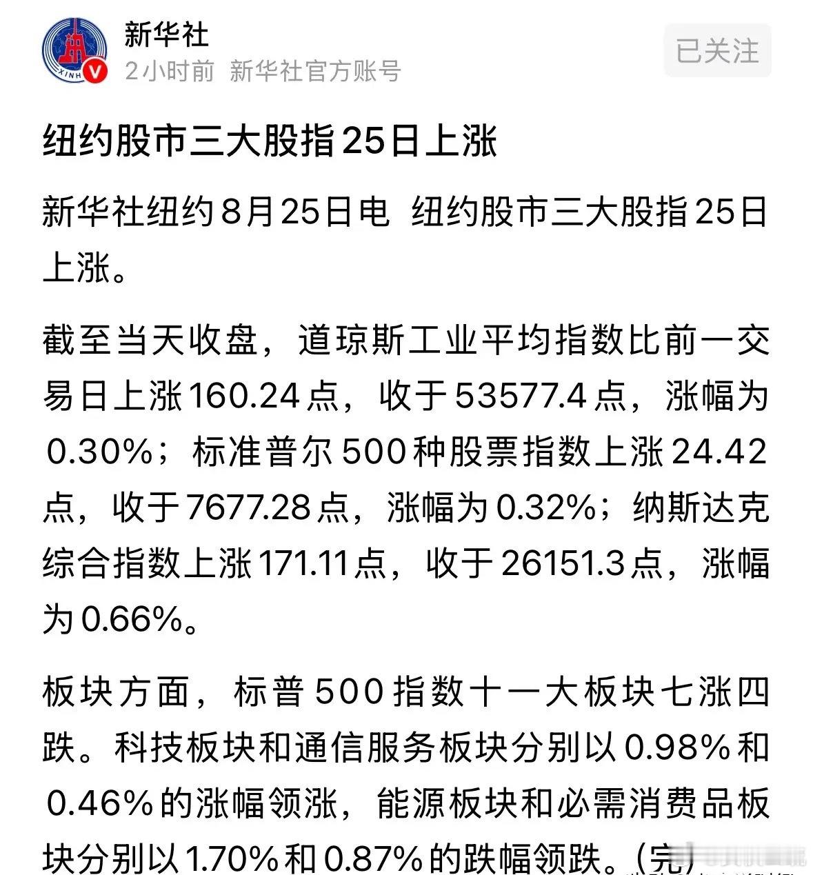 新华社发布利好消息美股25日上涨CPO龙头大涨6%，A股今天创业板看大涨：美股果