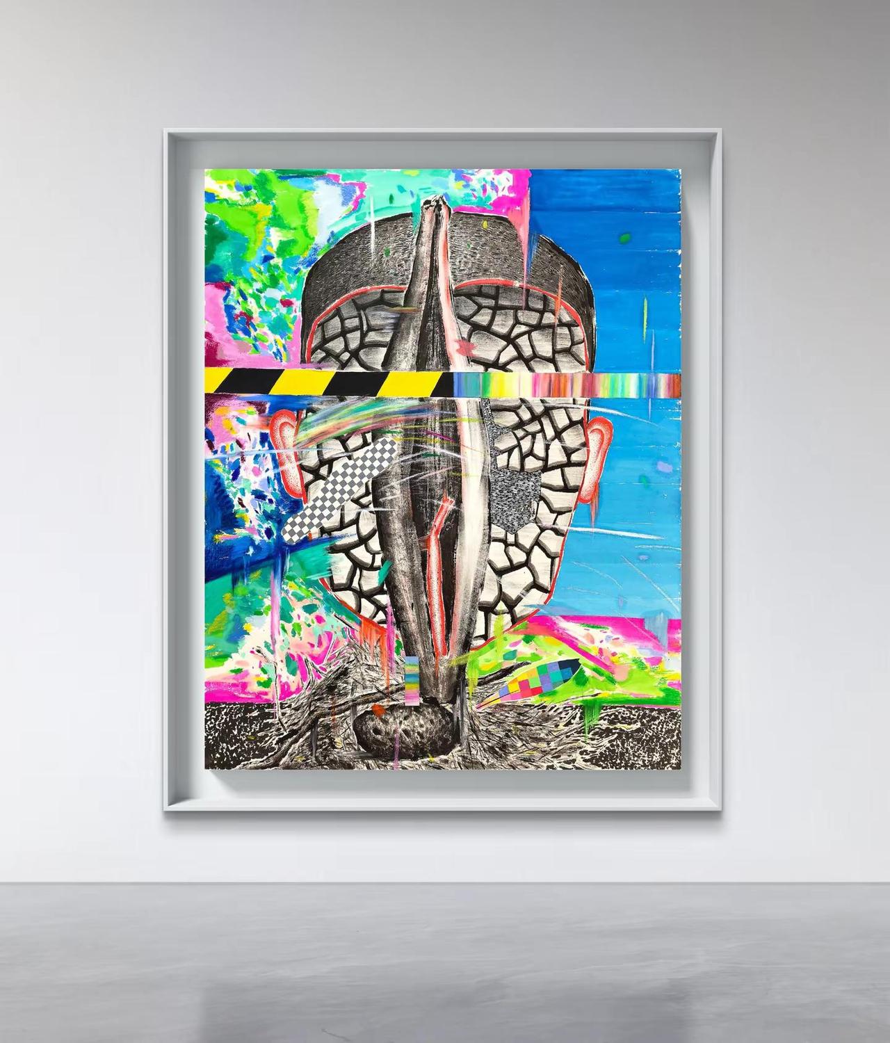 作品《照见自我》照见自我3，纸本综合材料，120×97cm，2026。艺术 艺术