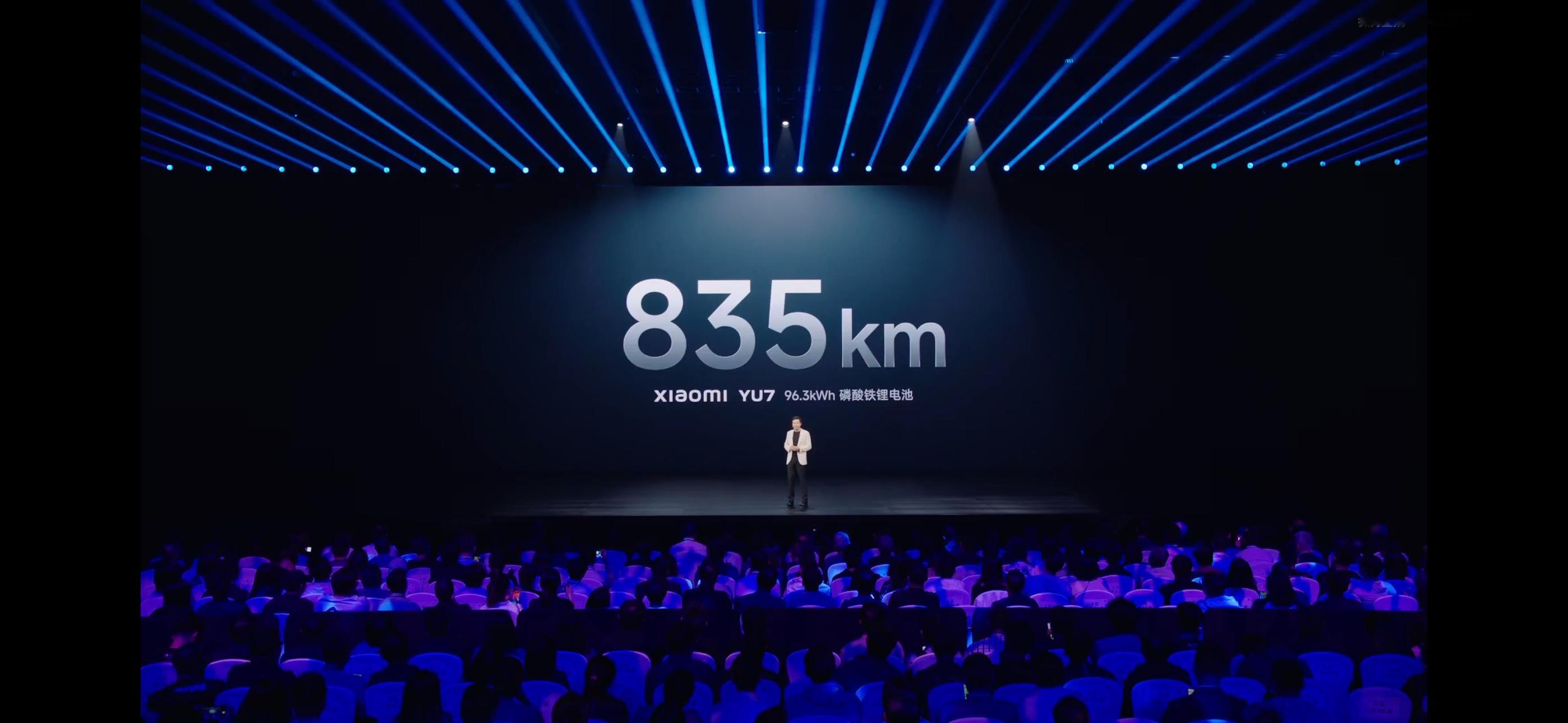 小米yu7﻿ 有点炸裂[吃惊]标准版小米YU7续航达到了835km ​​​
