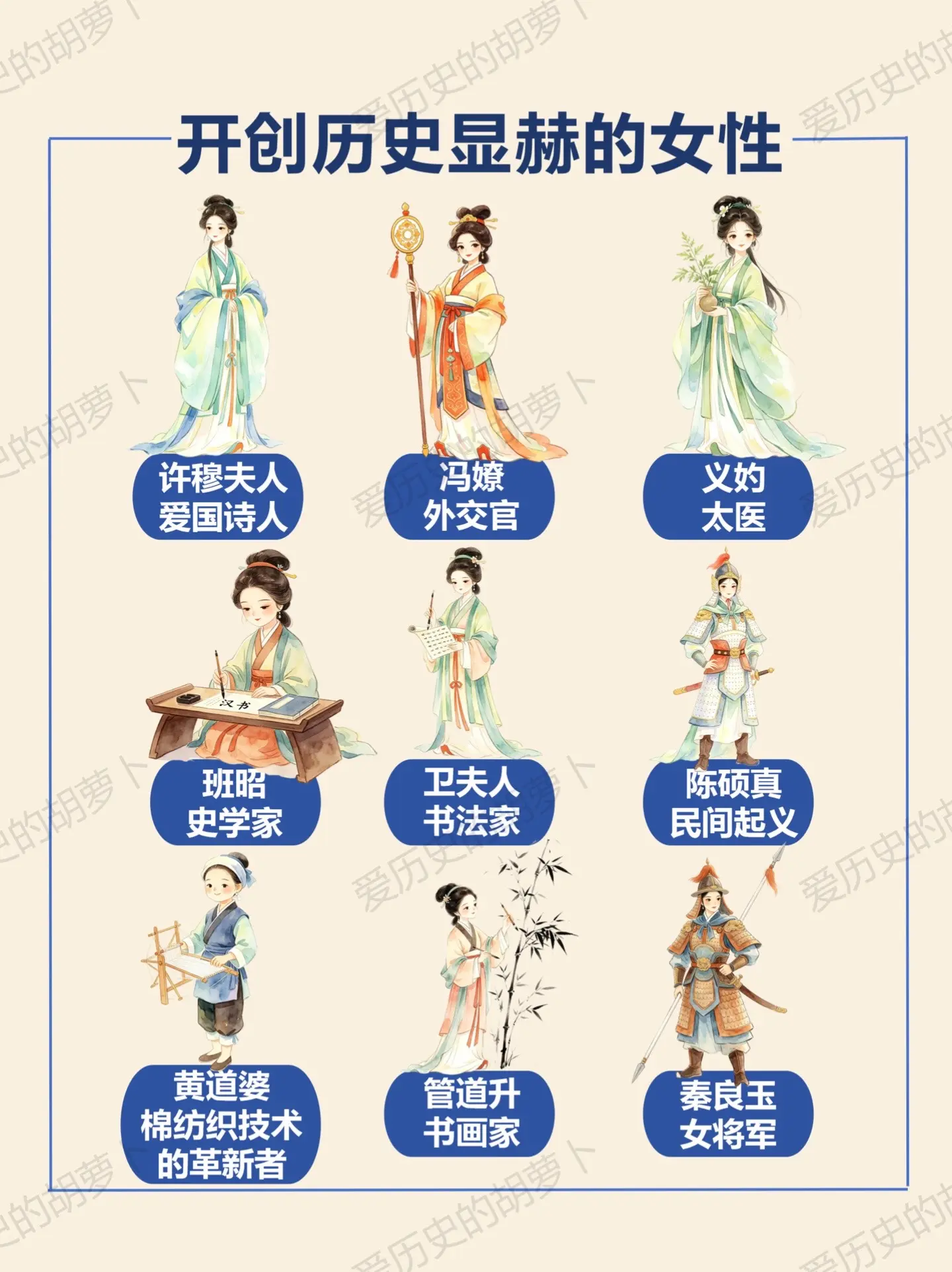 正史留名的传奇女性，每一位都创下第1⃣️。