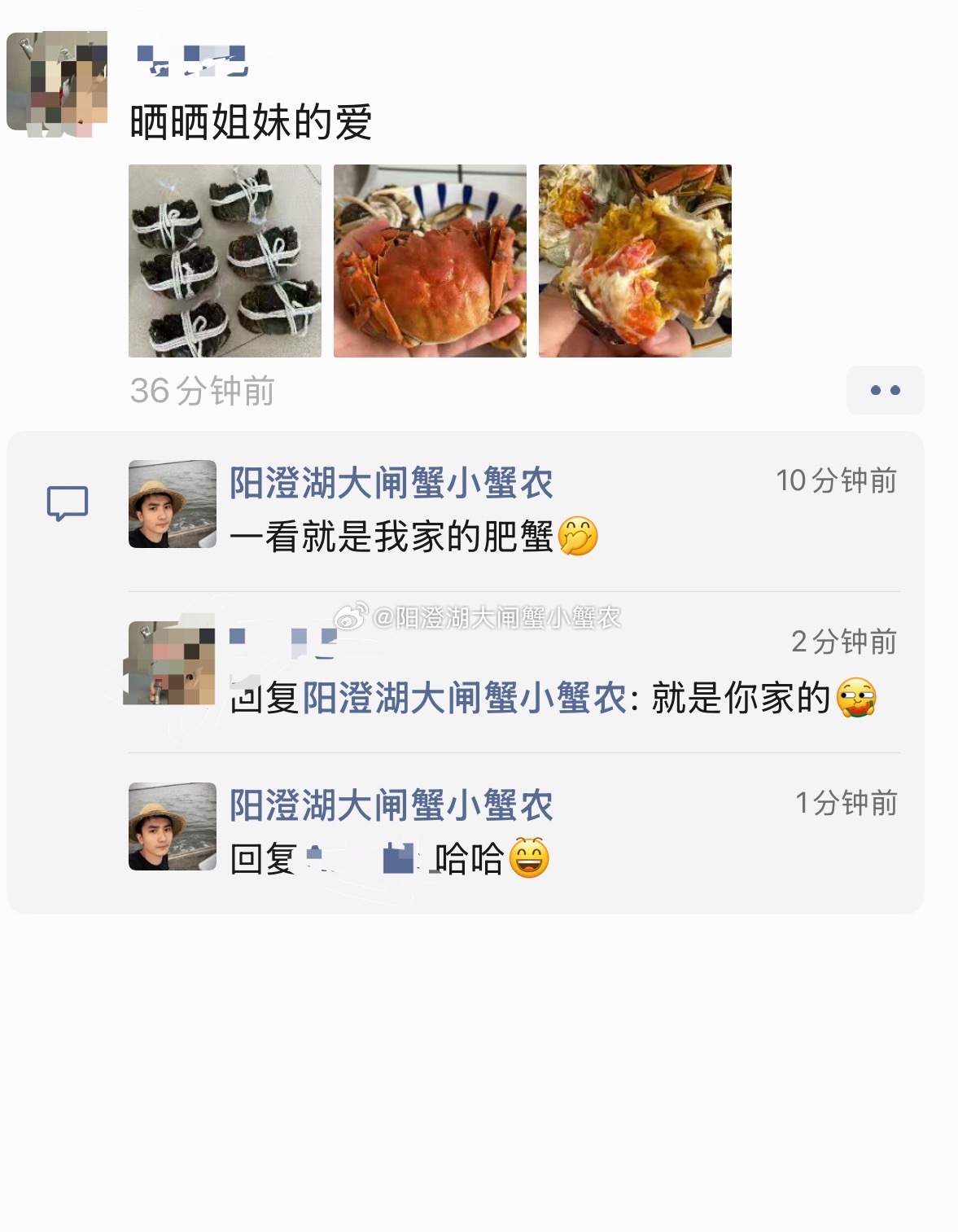 姐妹寄情，来自我家的蟹蟹[good]大闸蟹 ​​​