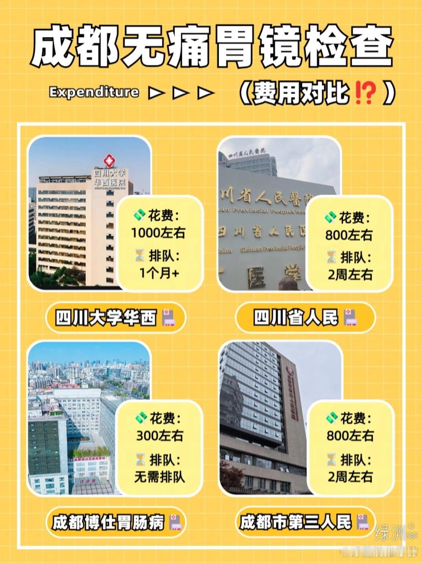 成都查个无痛胃镜需要多少钱？看这里！火锅烧烤吃多了，胃难免有一点问题，之前出现不