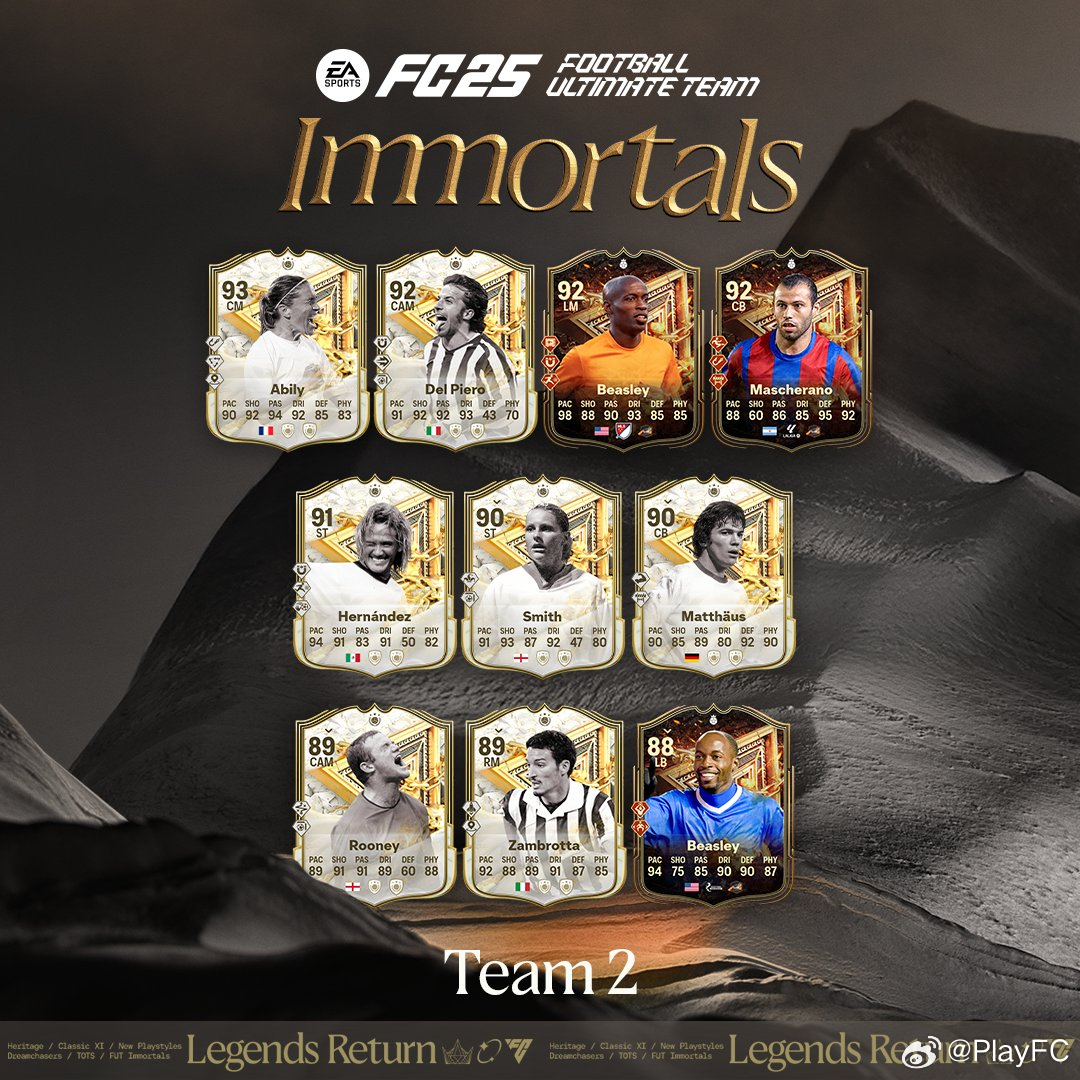 FC 25 Ultimate Team不朽第二梯队正式上线。FC25 ​​​