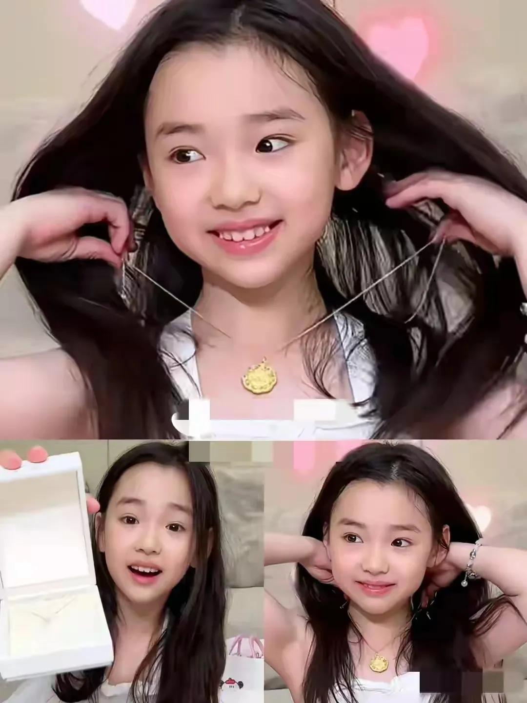 小酒窝就是披着长发的高云翔，颜值闪闪发亮惹人爱，一看将来就是主角脸，好漂亮的小女