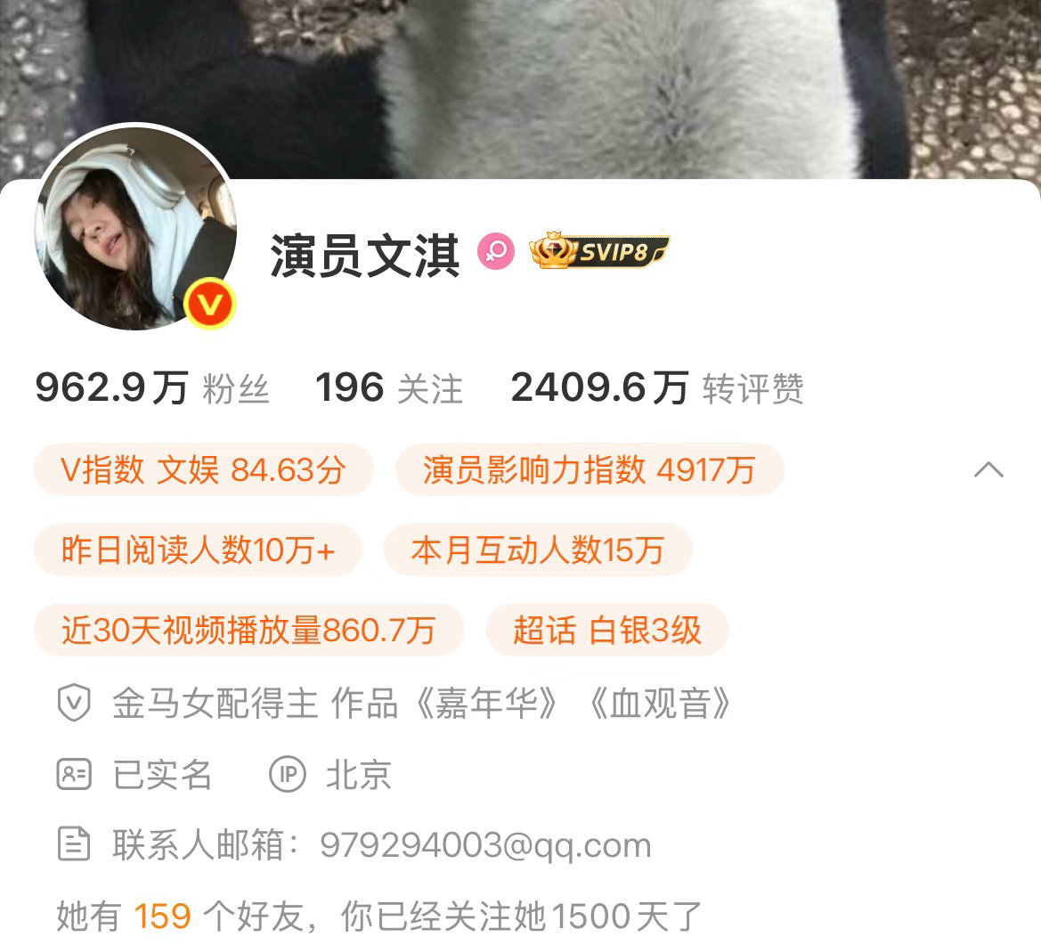 陈文淇女士 1500天粗卡！