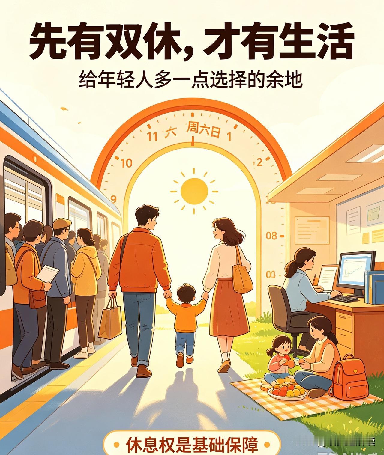 真心觉得，全面落实双休，是改善生育环境非常关键的一步。

现在很多年轻人不是不想
