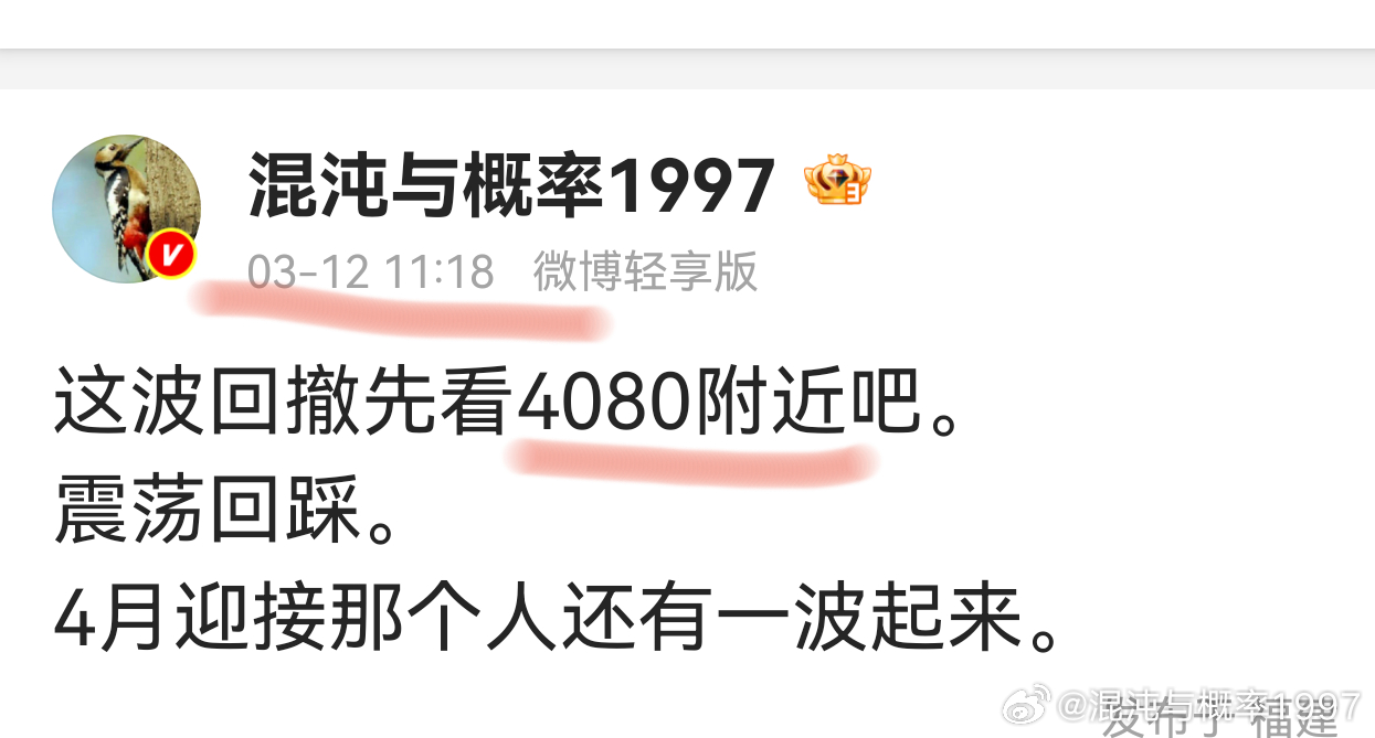 昨天说先看4080附近吧。最低4086今天。周一找机会捞一把。 