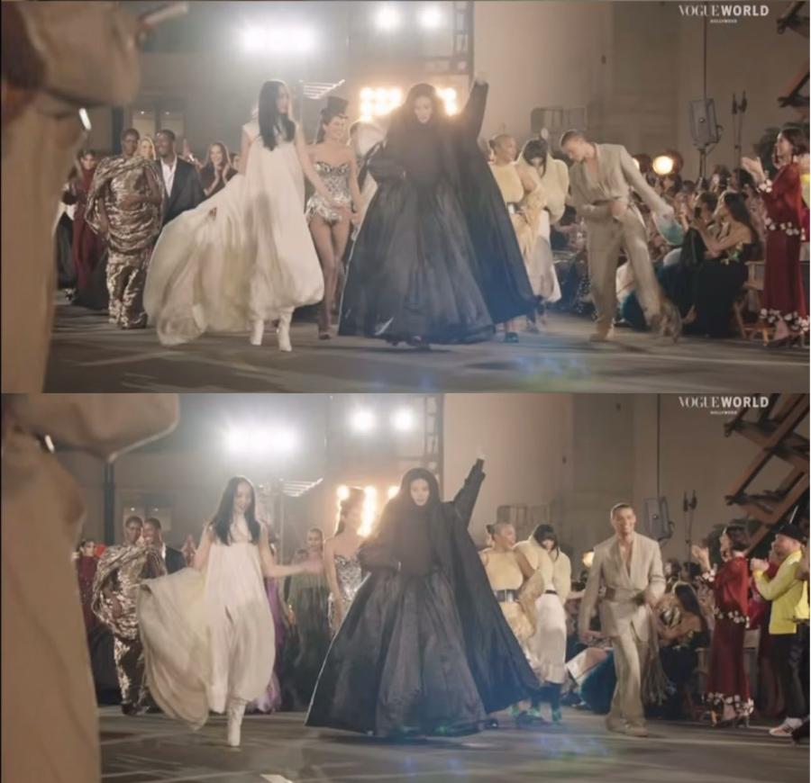 中国超模孙菲菲、张丽娜成为美国版《VOGUE》举办的VOGUE WORLD活动领