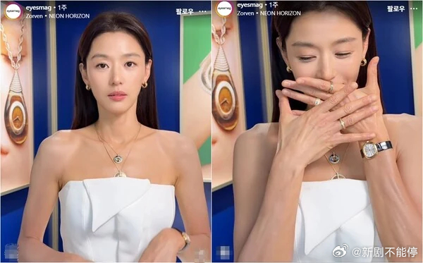 近日，全智贤出席某奢侈品牌活动，因手背上的皱纹与她紧致的脸庞形成鲜明对比成热门话